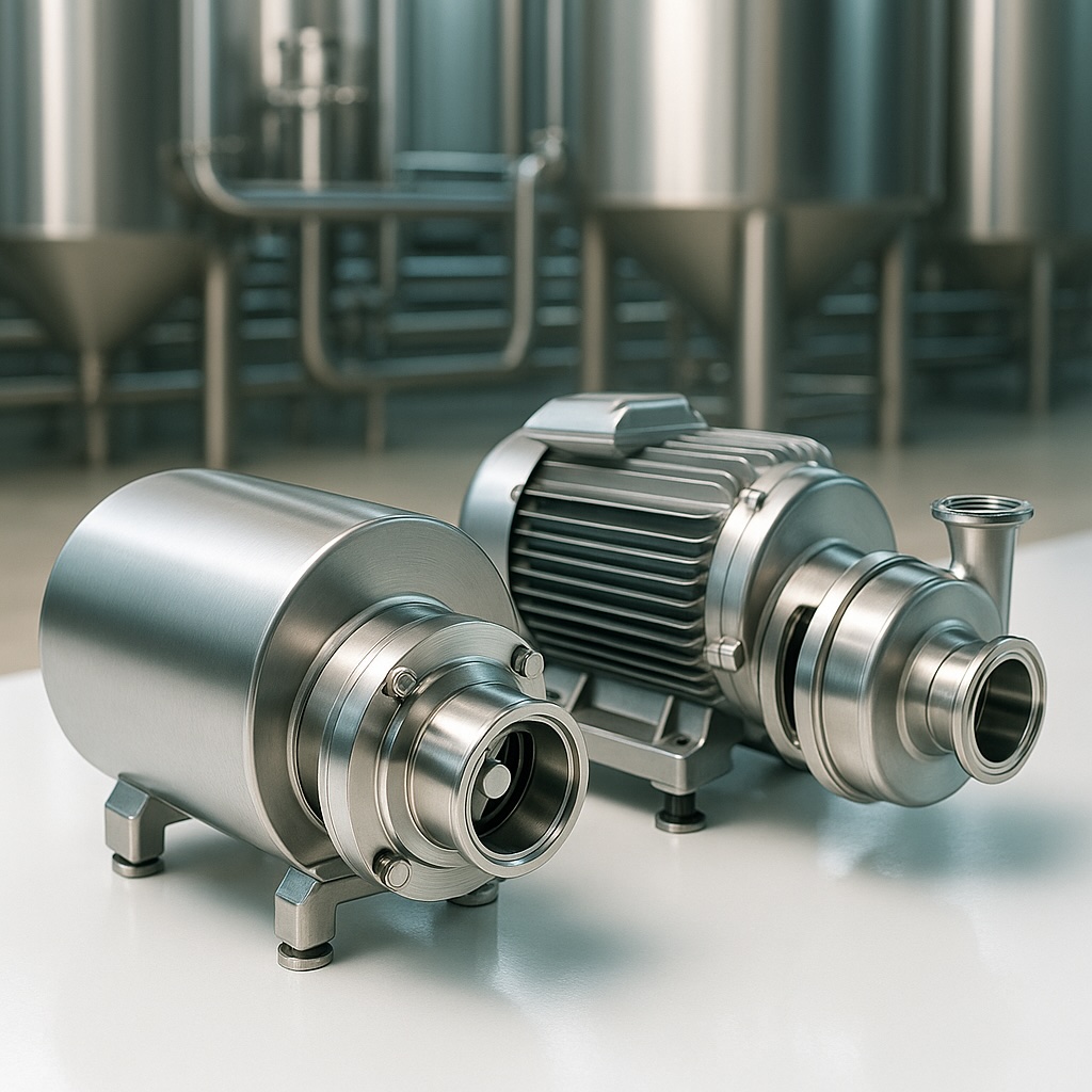 Sanitary fluid transfer pumps